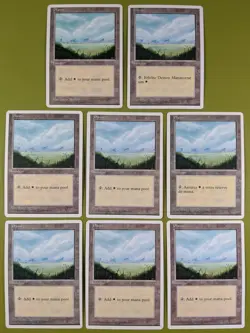 8 Plains (A) Fourth Edition 4th Magic the Gathering MTG White Border 8 - Image 2