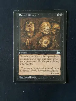 MTG Buried Alive, Weatherlight, Heavily Played, English - Image 1