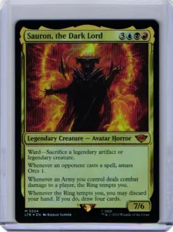 Sauron, the Dark Lord Universes Beyond: the Lord of the Rings: Foil 224 MTG - Image 1