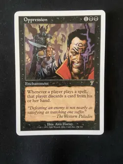 Oppression #152 (LP) 7th Edition 7ED Magic MTG - Image 1