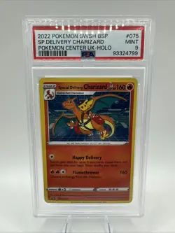 2022 Special Delivery Charizard SWSH075 Holo Pokemon Center UK PSA 9 Mint - Image 1