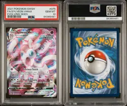 2021 Pokemon SWSH Evolving Skies Sylveon VMAX 075/203 Full Art PSA 10 - Image 3