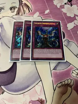 Yugioh! 3x NM Infinite Impermanence RA01-EN075 (Secret Rare) 1st Edition - Image 1