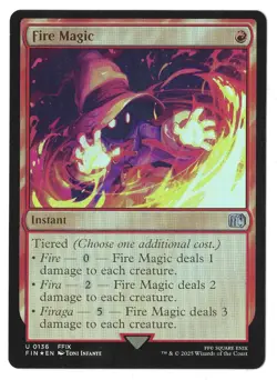 Fire Magic 136 Foil Final Fantasy NM MTG Magic FIN Uncommon - Image 1