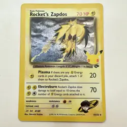 Rocketâ€™s Zapdos 15/132 Celebrations Classic Collection PokÃ©mon Card NM 2022 - Image 1