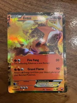 Entei EX 13/108 Dark Explorers Full Art Holo PokÃ©mon Card NM - Image 1