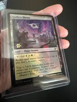 Godless Shrine Edge of Eternities Foil Prerelease MTG EOE 0254 Shock Land - Image 1