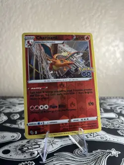 Pokemon TCG: Charizard Reverse Holo #10/78   Pokemon GO NM - Image 1