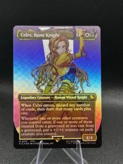 MTG Magic the Gathering Final Fantasy Celes, Rune Knight Borderless Foil MINT - Image 5