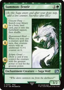 Summon: Fenrir Final Fantasy Foil - Image 1