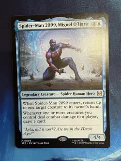 Magic The Gathering + Marvel 1x Spider-Man 2099, Miguel O’Hara SDCC 2025 In Hand - Image 1
