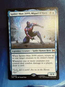 Magic The Gathering + Marvel 1x Spider-Man 2099, Miguel O’Hara SDCC 2025 In Hand - Image 3