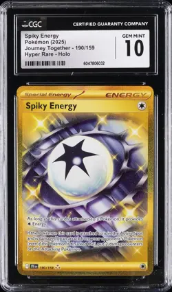 2025 POKEMON  JOURNEY TOGETHER HYPER RARE HOLO SPIKY ENERGY CGC 10 GEM MINT - Image 3