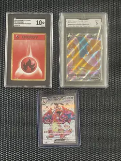 Charizard Card Lot SGC 10 GMA 9 + Ungraded Charizard ex – 3 Card Pokémon Set - Image 3