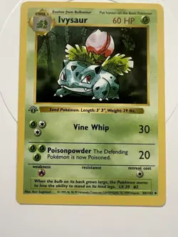 Pokémon 1st EDITION Shadowless IVYSAUR #30/102 - 1999 Base Set. Clean -see Pics - Image 1