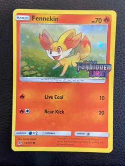 Fennekin 15/131 Forbidden Light Stamped Promo (Pokemon) Holo - LP - Image 1