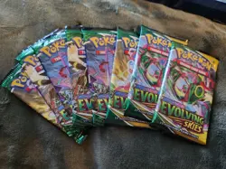 8 Nintendo Pokémon TCG Sword & Shield Evolving Skies Booster Packs - Image 1
