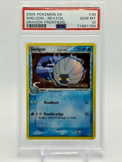 2006 Pokemon EX Dragon Frontiers Shelgon Reverse Foil #38 PSA 10 GEM MINT graded - Image 3