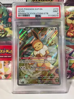 2025 POKEMON SVP EN-SV BLACK STAR PROMO 173 EEVEE PRISMATIC EVOLUTIONS PSA 9 - Image 3