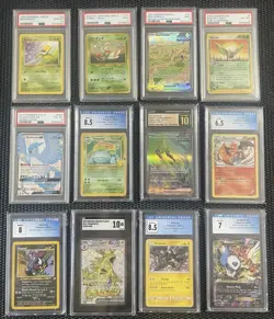 Pokemon PSA & CGC Graded Card Lot – 12 Cards Mix Slabs Charizard Tyranitar - Image 1
