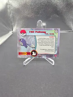 1999 Topps Chrome Pokemon Poliwag Spectra Refractor Card #60 LP - Image 4