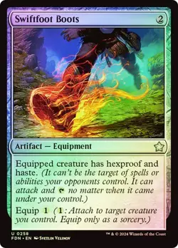 Swiftfoot Boots Foundations Foil MTG Magic The Gathering - Image 1