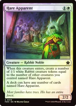 Hare Apparent Foundations Foil MTG Magic The Gathering - Image 1