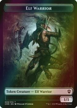MTG Elf Warrior Full Art Foil ** Commander Legends Tokens ** English (NM) - Image 3