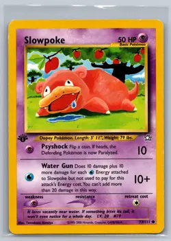 Slowpoke 1st Edition - Neo Genesis 73 /111  - Pokemon TCG Card - Vintage - LP - Image 1