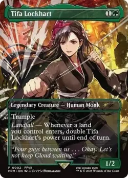 MTG English Tifa Lockhart (Borderless) NM Normal Promos: Magicfest Cards - Image 1