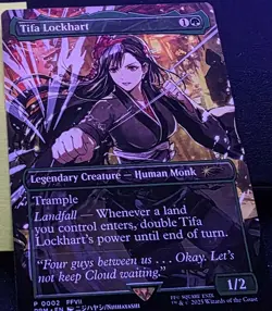 MTG English Tifa Lockhart (Borderless) NM Normal Promos: Magicfest Cards - Image 2