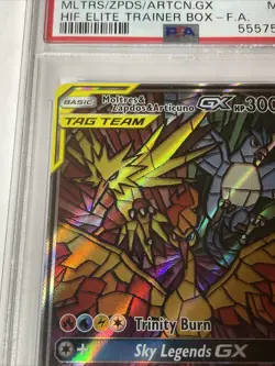 SM210 MOLTRES & ZAPDOS & ARTICUNO Tag Team GX POKEMON BLACK STAR PROMO PSA 9 - Image 2