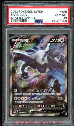 Pokemon Silver Tempest Lugia V 186 PSA 10 - Image 1