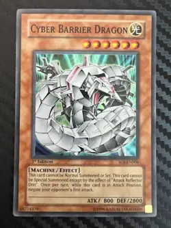 Yugioh Cyber Barrier Dragon SOI-EN006 Super Rare 1st Edition NM - Image 1