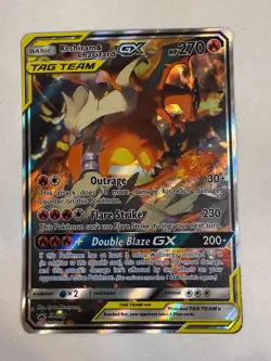 DA101773 2019 Pokemon SM Black Star Promo Figure #SM201 Reshiram Charizard Gx FA - Image 3