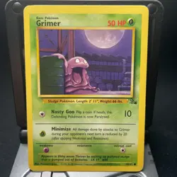 Grimer - 48/62 - Pokémon Fossil 1999 - Unlimited Common WOTC Card MP - Image 1
