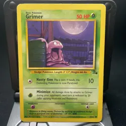 Grimer - 48/62 - Pokémon Fossil 1999 - Unlimited Common WOTC Card MP - Image 3