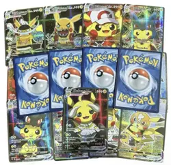Pikachu Holo Custom Cosplay Set of 55 Cards Sealed Box Pokemon Super Heroes - Image 10