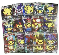 Pikachu Holo Custom Cosplay Set of 55 Cards Sealed Box Pokemon Super Heroes - Image 9