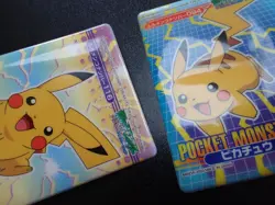 Pokemon Bandai Promo Waterproof Bathroom Menko Card Pikachu x2 SET #5530 - Image 4