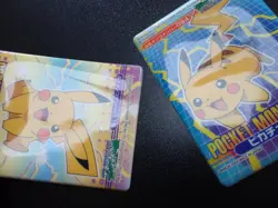 Pokemon Bandai Promo Waterproof Bathroom Menko Card Pikachu x2 SET #5530 - Image 6