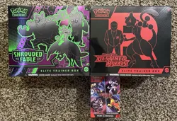 In Hand SEALED Pokemon ETB Booster Bundle Destined Rivals Shrouded Fable New TCG - Image 1