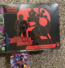In Hand SEALED Pokemon ETB Booster Bundle Destined Rivals Shrouded Fable New TCG - Image 2