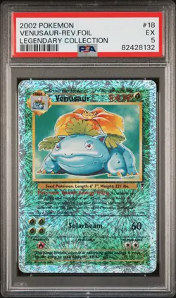 Legendary Collection Reverse Holo Venusaur #18/110 PSA 5 EX Pokemon Card Vintage - Image 1