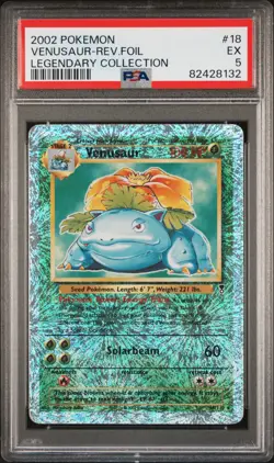 Legendary Collection Reverse Holo Venusaur #18/110 PSA 5 EX Pokemon Card Vintage - Image 3