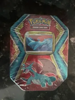 Sealed Pokemon Salamence/Dragonite Tin. 3 Booster Packs. - Image 1