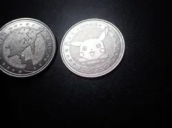 Pokemon Card Meiji Promo Battle Coin Silver Shining Pikachu 2 SET #5432 PLAY - Image 8