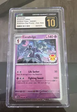 Ceruledge Pokemon 040/091  (2024) Pokemon Day Promo - Cos. Holo CGC PRISTINE 10. - Image 1