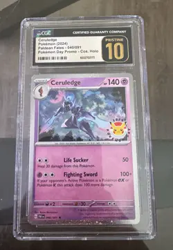 Ceruledge Pokemon 040/091  (2024) Pokemon Day Promo - Cos. Holo CGC PRISTINE 10. - Image 3