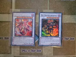 YUGIOH MAJESTIC RED DRAGON SECRET NM + RED DRAGON ARCHFIEND CT07 SUPER LIMIT VLP - Image 1